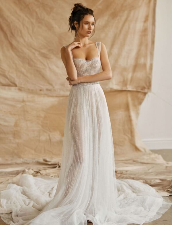 Plus Size Half Sleeve Evening Dress For Weddings